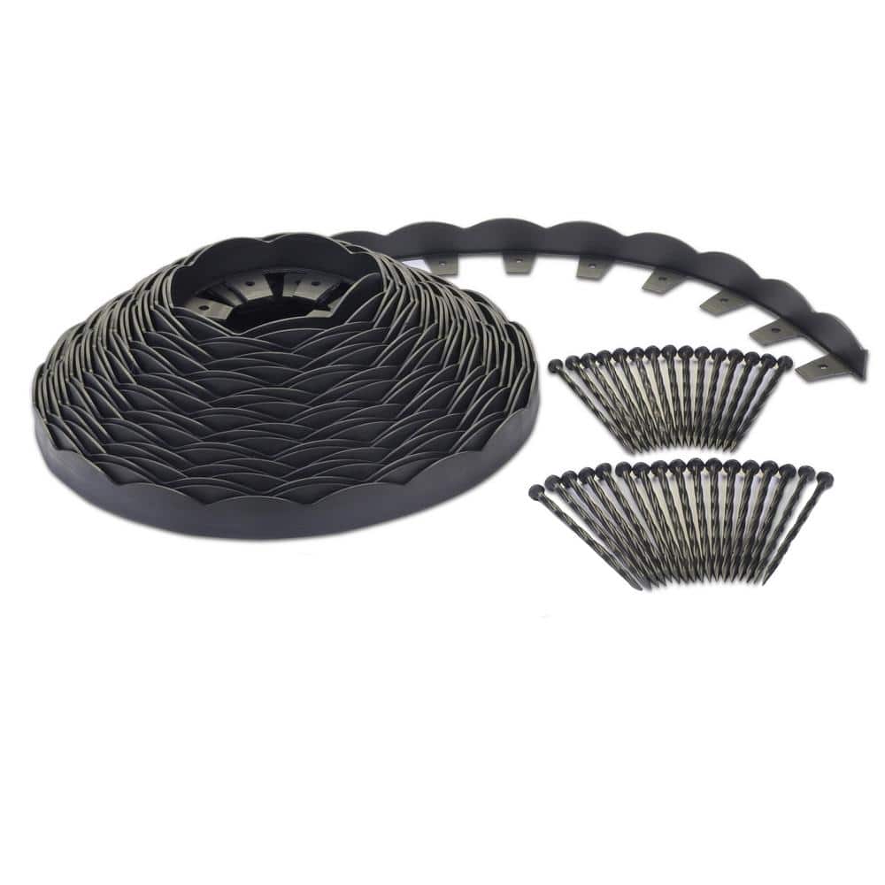 No-Dig 100 ft. Scallop Top Edging Kit - Hercitys