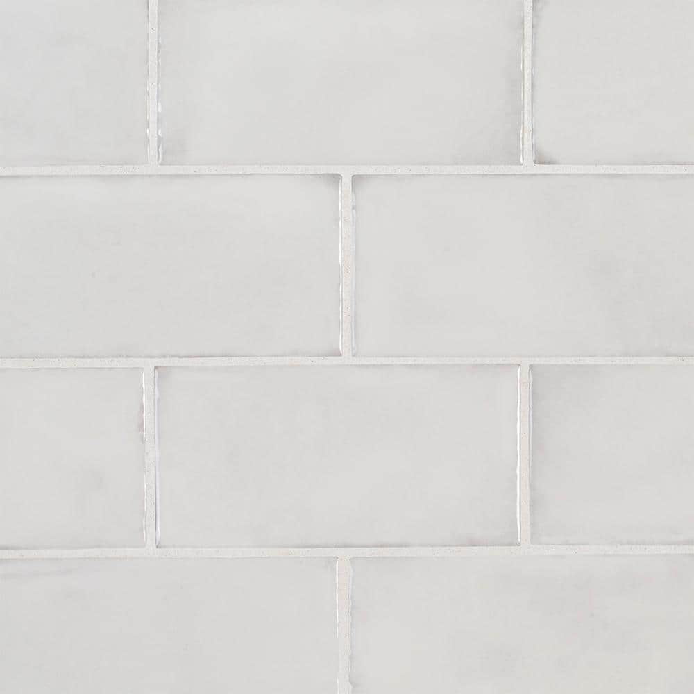 Blanco Rustico White 3 in. x 6 in. Glossy Ceramic Wall Tile (0.125 sq. ft. /Each) - Hercitys