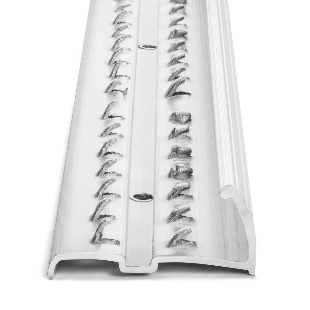 Silver 1-3/8 in. x 72 in. Carpet Gripper Transition Strip - Hercitys