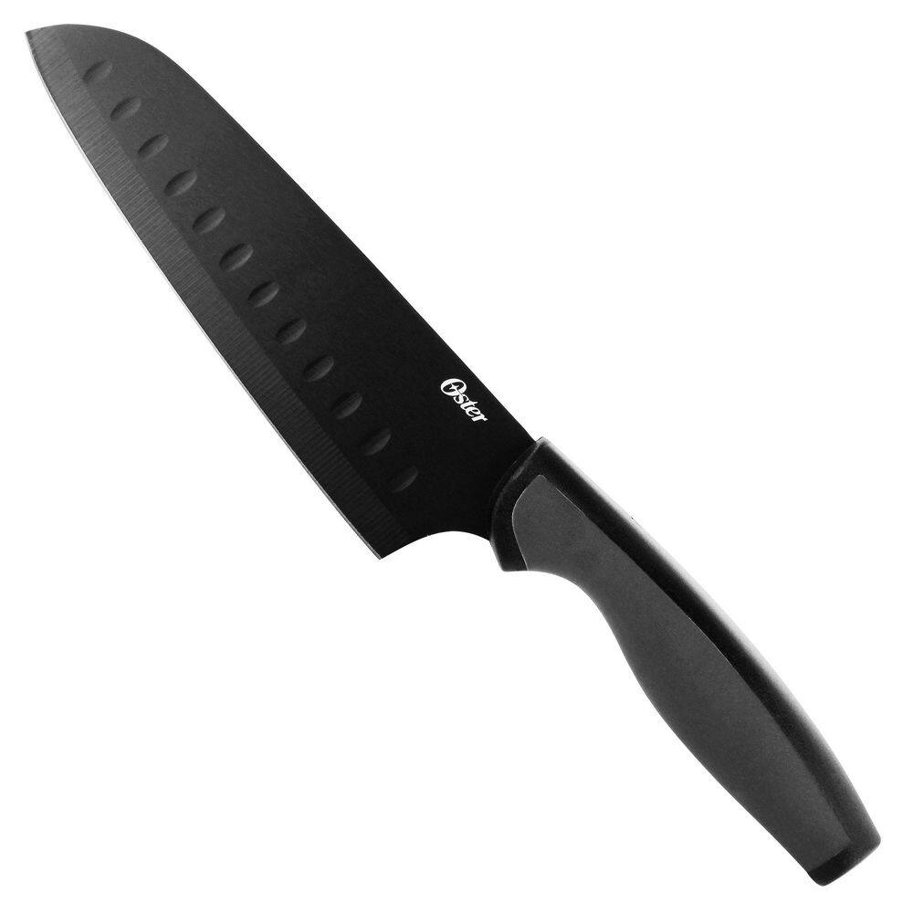 Slice Craft 2-Piece Stainless Steel Santoku Knife Set in Black - Hercitys