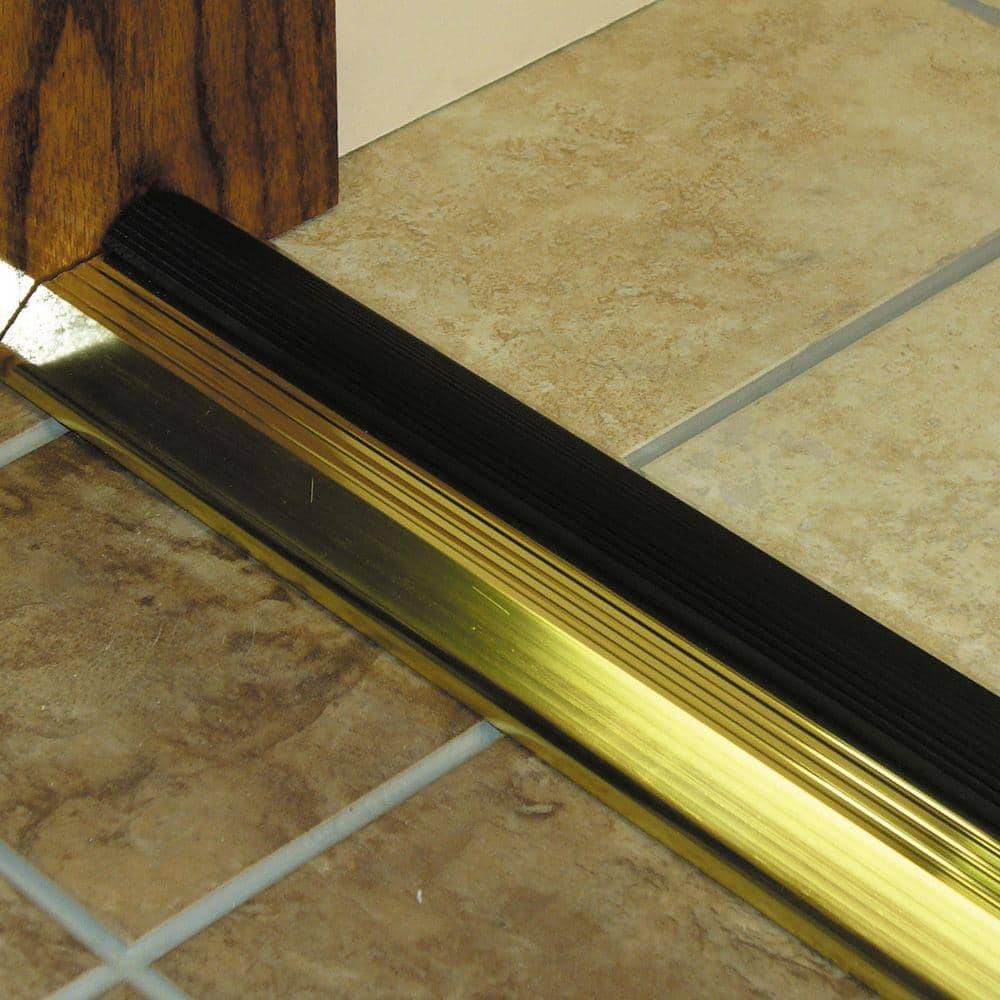 Deluxe High 3-3/4 in. x 84-1/2 in. Aluminum Threshold with Vinyl Seal - Hercitys