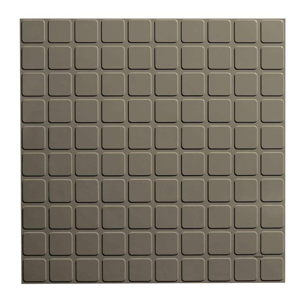 Square Profile 19.69 in. x 19.69 in. Lunar Dust Rubber Tile - Hercitys