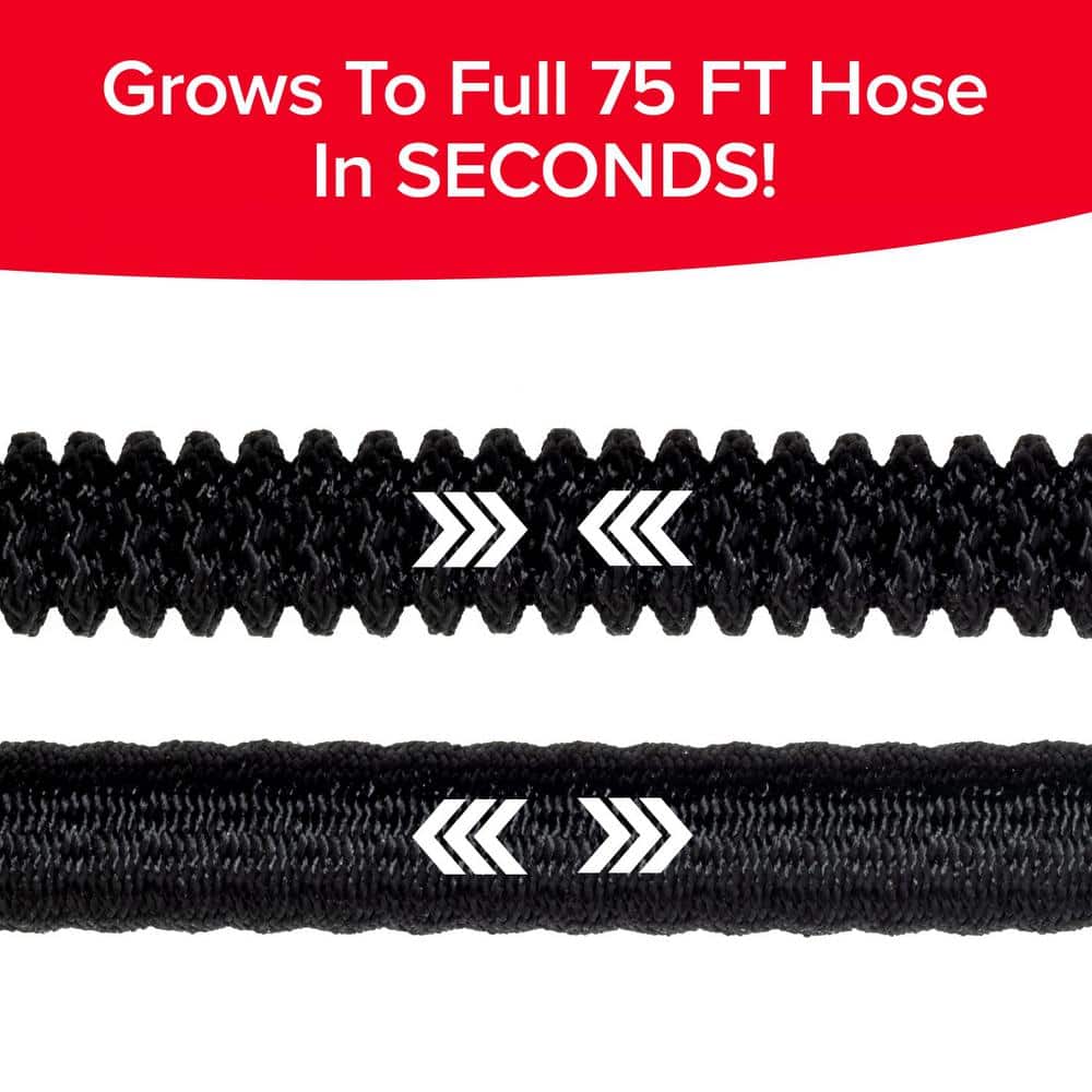 Silver Bullet 3/4 in. Dia x 75 ft. Lightweight Kink-Free Expandable Water Garden Hose - Hercitys