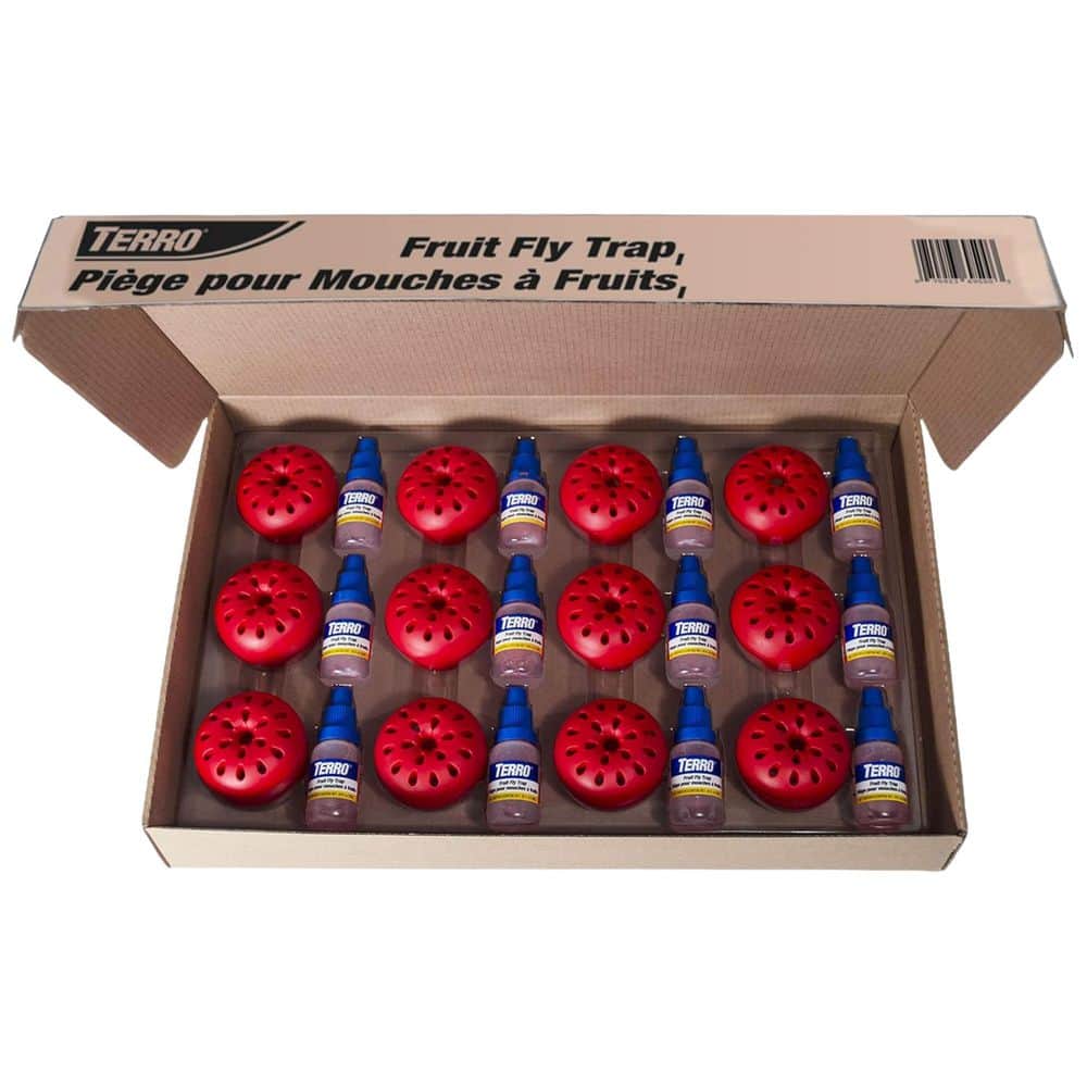 Ready-to-Use Indoor Fruit Fly Traps with Bait (12-Count) - Hercitys