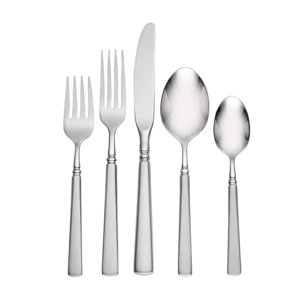 Satin Easton 20-Piece Silver 18/10-Stainless Steel Flatware Set (Service For 4) - Hercitys