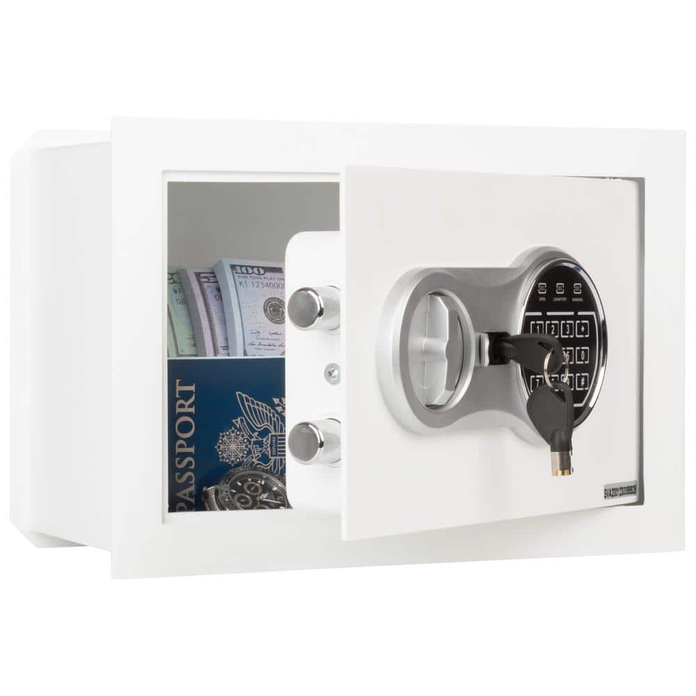 Digital Personal Home In Wall Safe, White - Hercitys