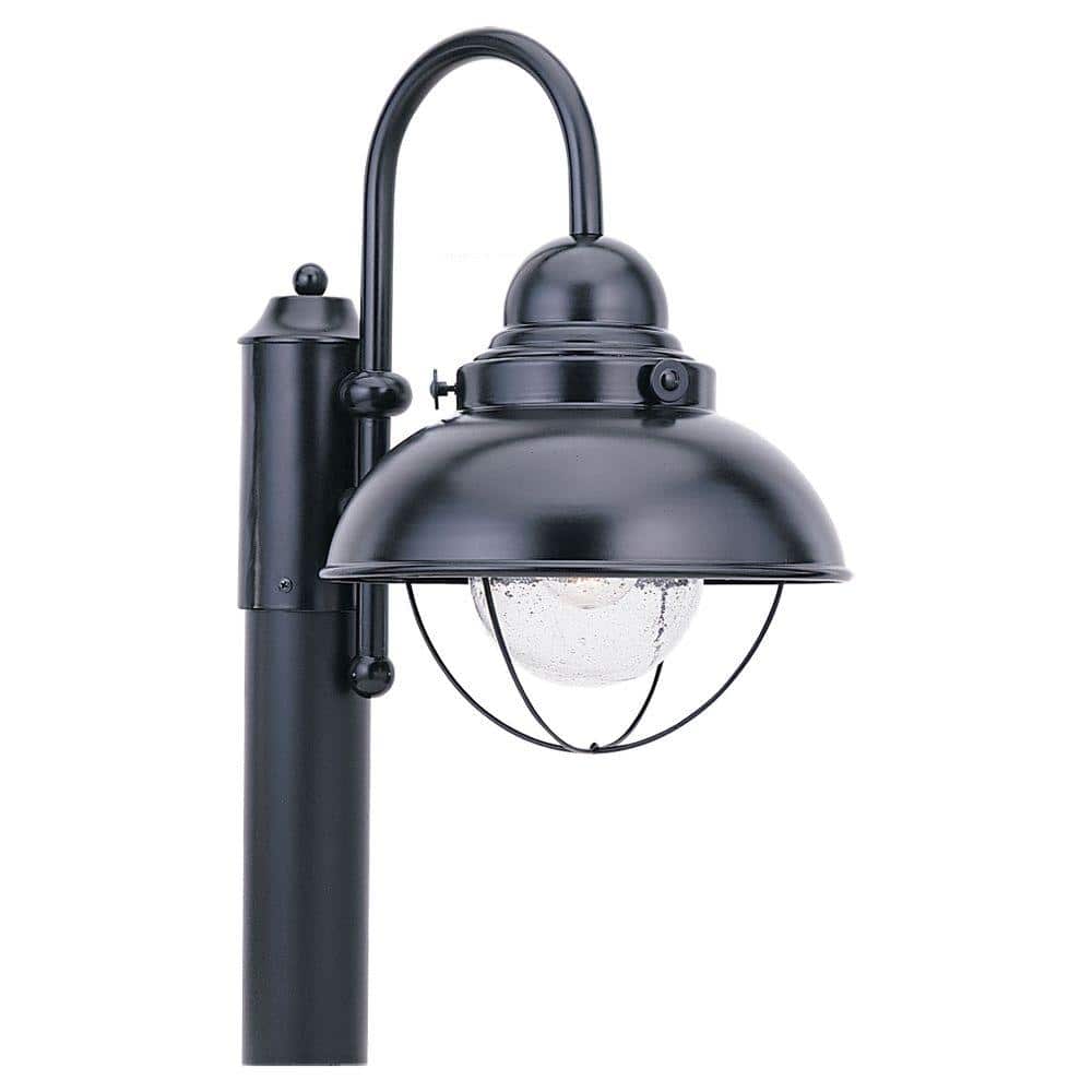 Sebring 1-Light Outdoor Black Lamp Post Light Top - Hercitys