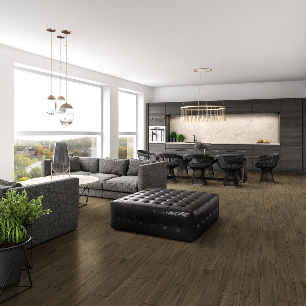 Balboa Amber 6 in. x 24 in. Matte Ceramic Wood Look Floor and Wall Tile (17 sq. ft./Case) - Hercitys