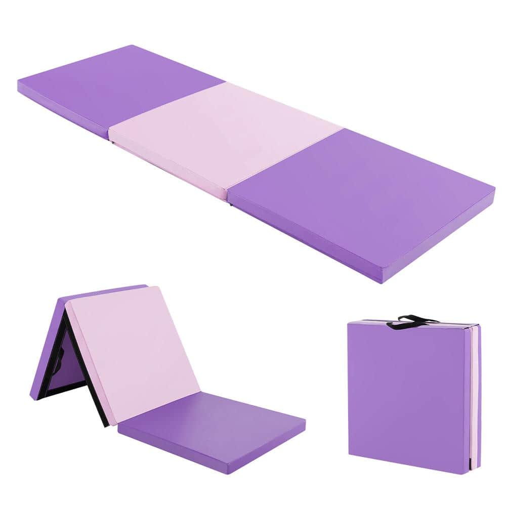 Purple Pink 24 in. W x 72 in. L x2 in. T Foam Gym Flooring Mat (12 sq. ft.) - Hercitys