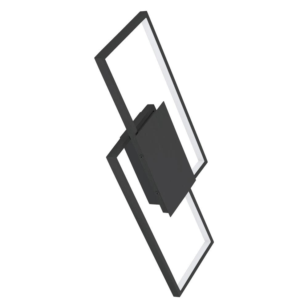 Milanius 20.5 in. W x 1.97 in. H Matte Black Integrated LED Flush Mount with White Acrylic Diffuser - Hercitys