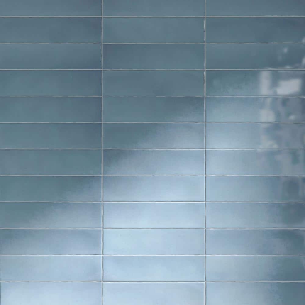 Rustic Ocean 2.95 in. x 11.81 in. Polished Ceramic Subway Wall Tile (10.76 sq. ft./Case) - Hercitys