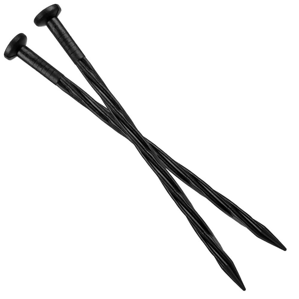 8 in. Spiral Design PP Plastic Edging Anchoring Spikes for Garden, Paver, Turf, 70-Pieces - Hercitys