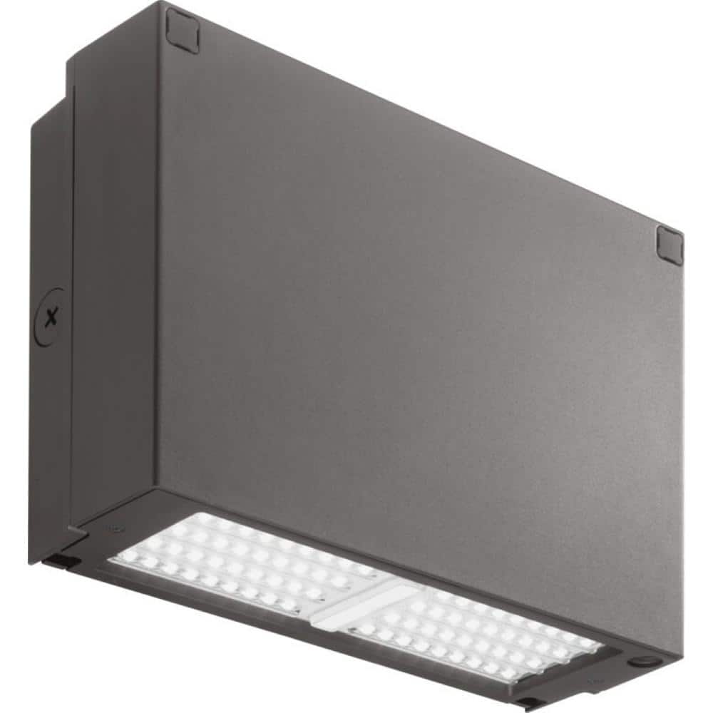Contractor Select 250-Watt Equivalent Integrated LED Bronze Wall Pack Light, 5000K - Hercitys
