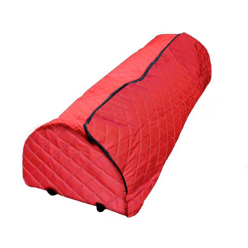 Premium Quilted Red Rolling Tree Storage Bag for Trees Up to 9 ft. Tall - Hercitys