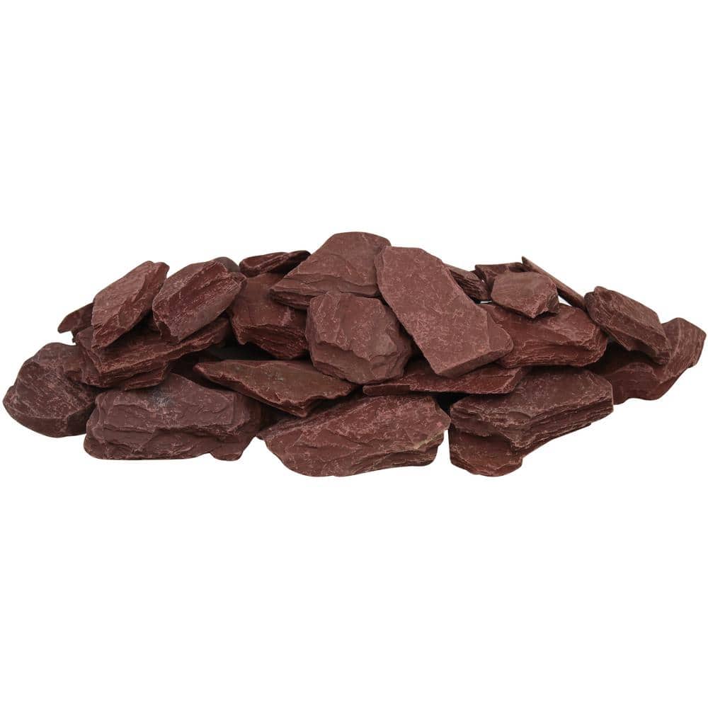 Commodity Red Slate Chips 1 in. 0.40 cu. ft. 30 lbs. - Hercitys