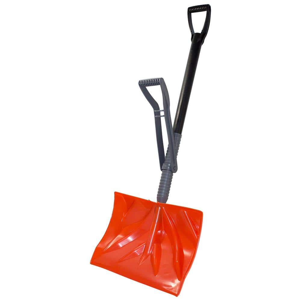 Bigfoot Series 18 in. Poly Combination Snow Shovel with Adjustable Power Lift Ergonomic Handle - Hercitys