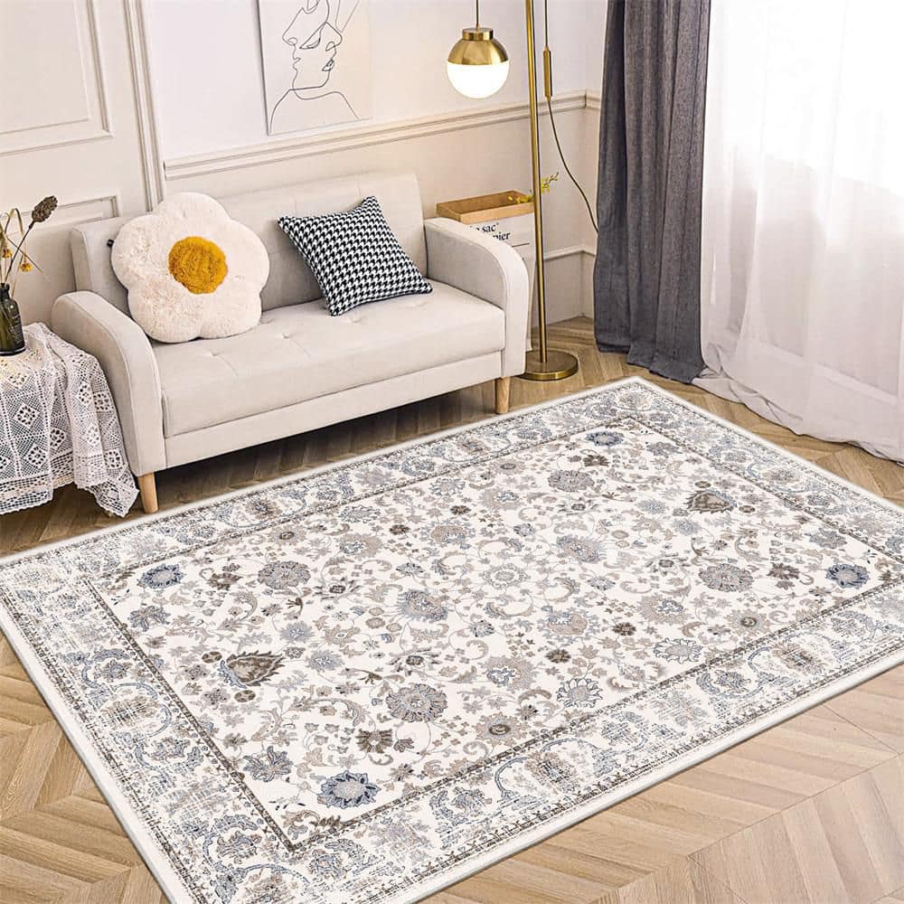 Area Rug 5×7 Vintage Bohemia Non-slip Washable Rug - Hercitys