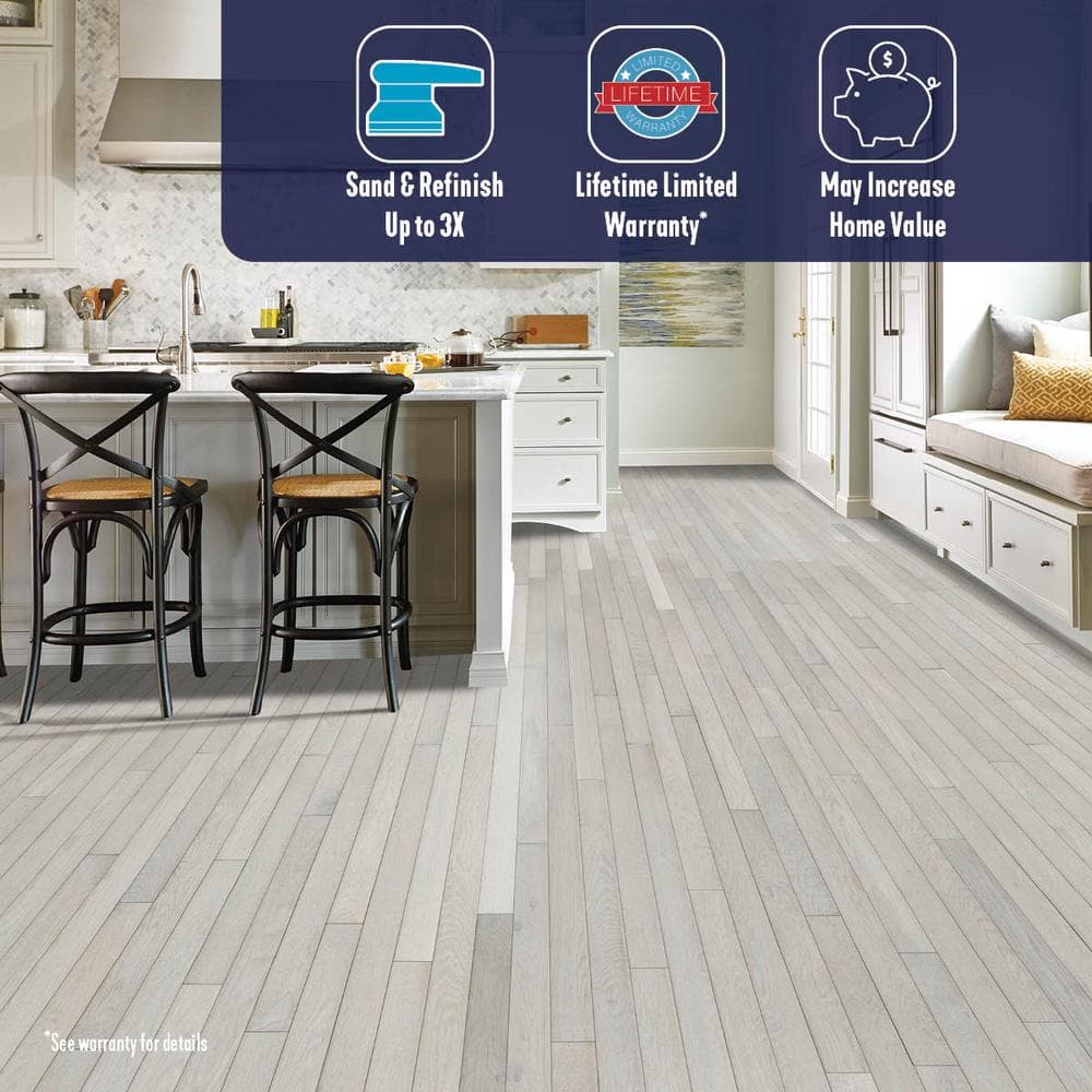 American Originals Sugar White Oak 3/4 in. T x 3-1/4 in. W Smooth Solid Hardwood Flooring (22 sq.ft./ctn) - Hercitys