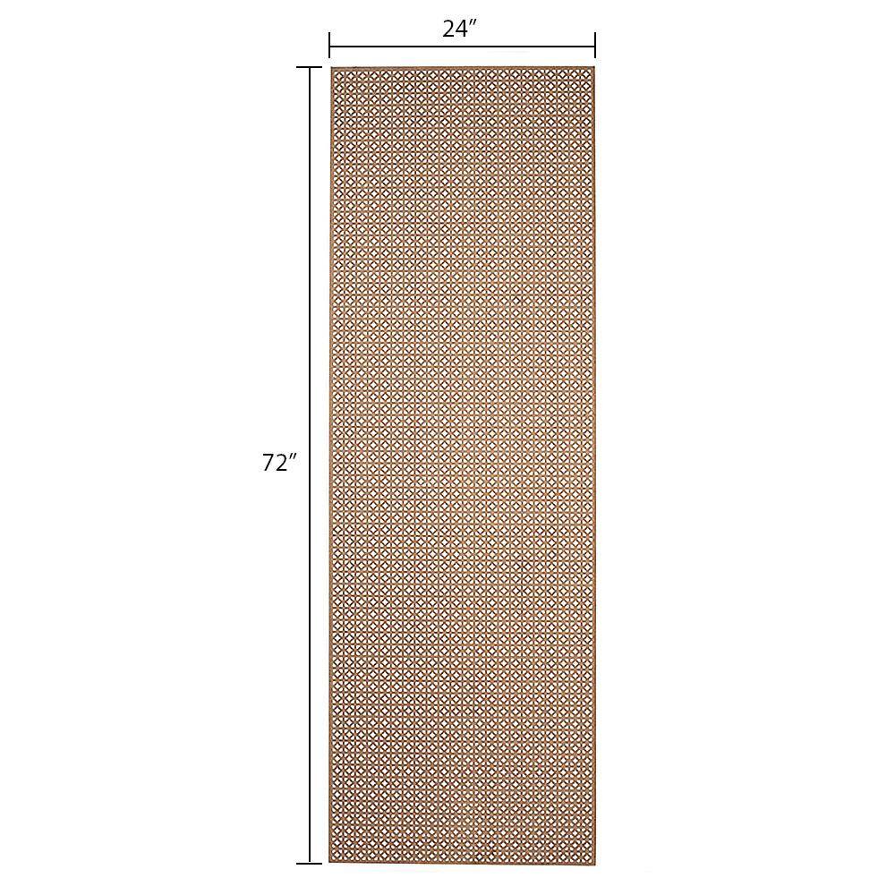 72 in. x 24 in. x 1/8 in. Unfinished Circle Decorative Perforated Paintable MDF Screening Panel Insert - Hercitys