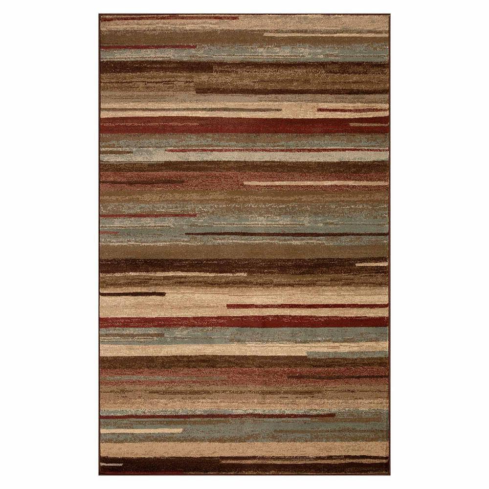Fulgor Maroon 8 ft. 6 in. x 11 ft. 6 in. Modern Stripe Abstract Indoor Area Rug - Hercitys
