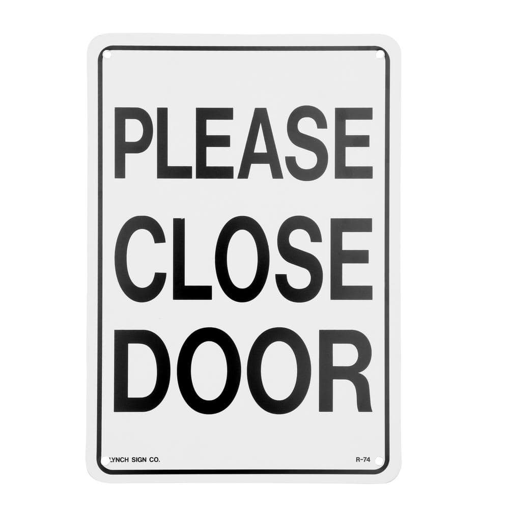 7 in. x 10 in. Please Close Door Sign Printed on More Durable, Thicker, Longer Lasting Styrene Plastic - Hercitys