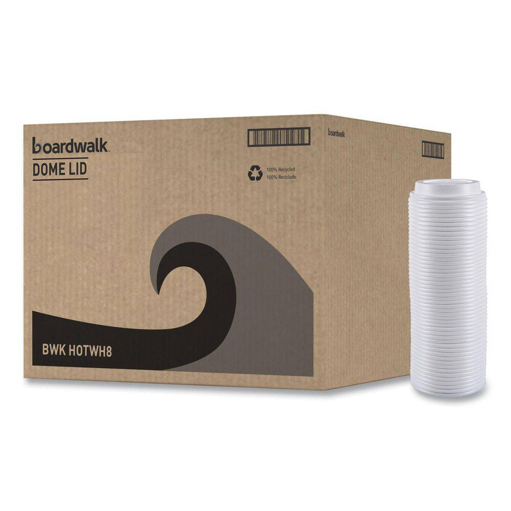White Disposable Polystyrene Cup Lids, Hot Drinks, Fits 8 oz. Hot Cups, 1,000 / Carton - Hercitys