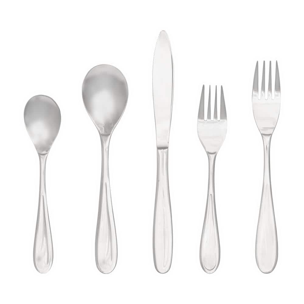 Ellis 20-Piece Mirror 18/0 Stainless Steel Flatware Set (Service for 4) - Hercitys