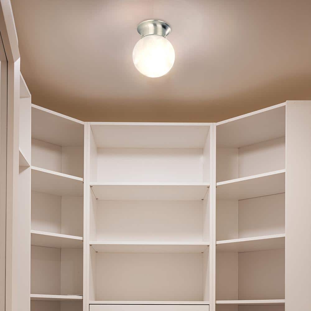 Trinidad 1-Light Brushed Nickel Flushmount - Hercitys