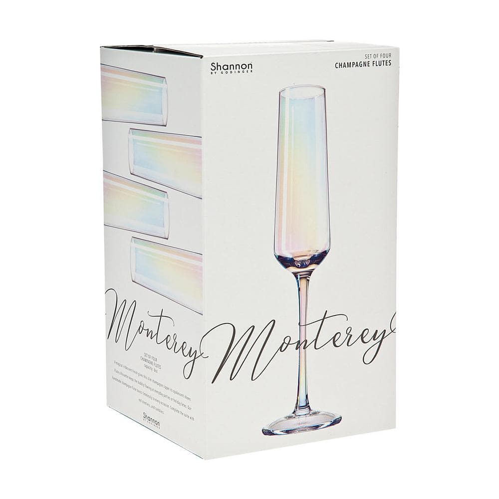 Monterey 6 oz. Crystal Champagne Flutes (Set of 4) - Hercitys