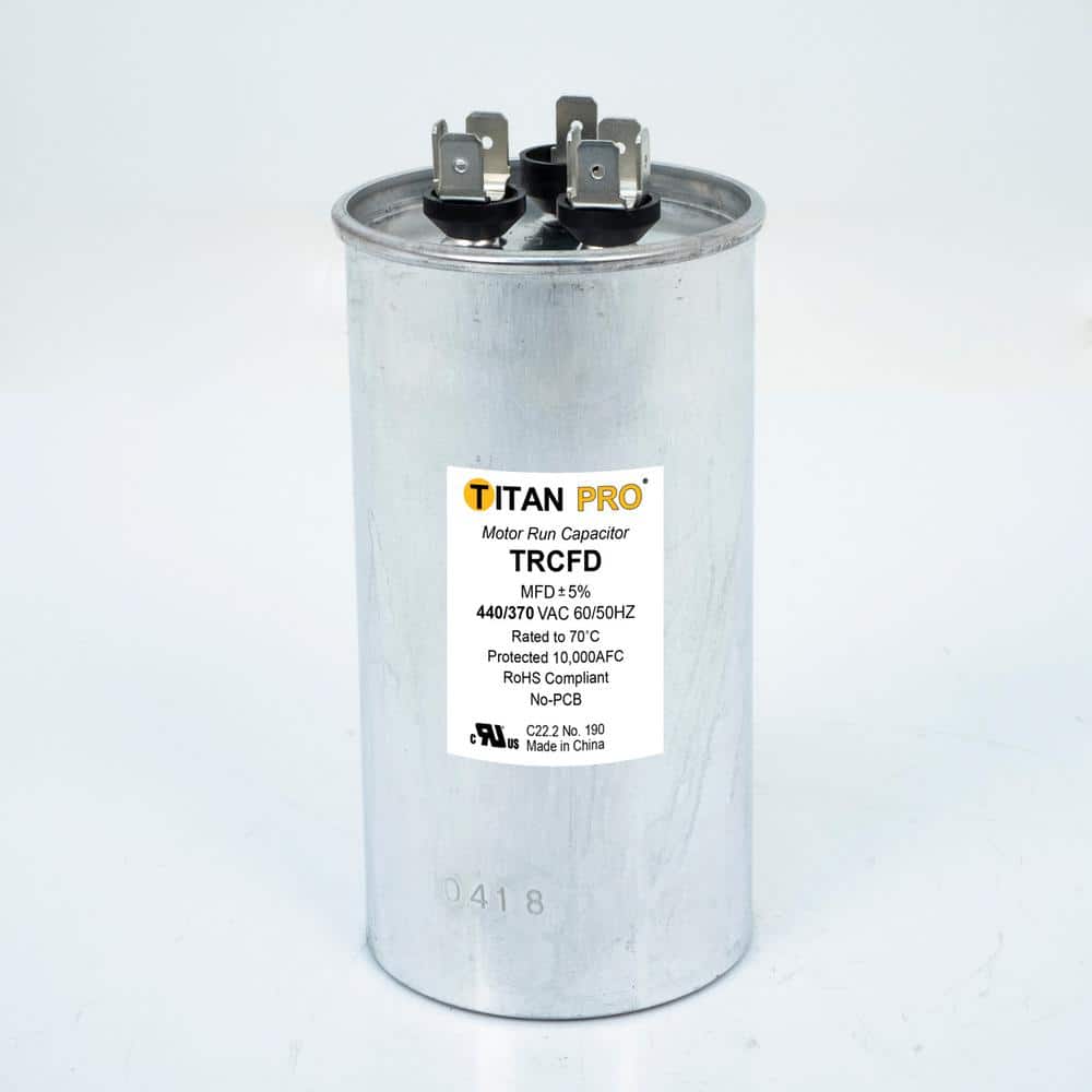 TITAN PRO 70 Plus 5 MFD 440/370V Dual Voltage Round Run Capacitor - Hercitys