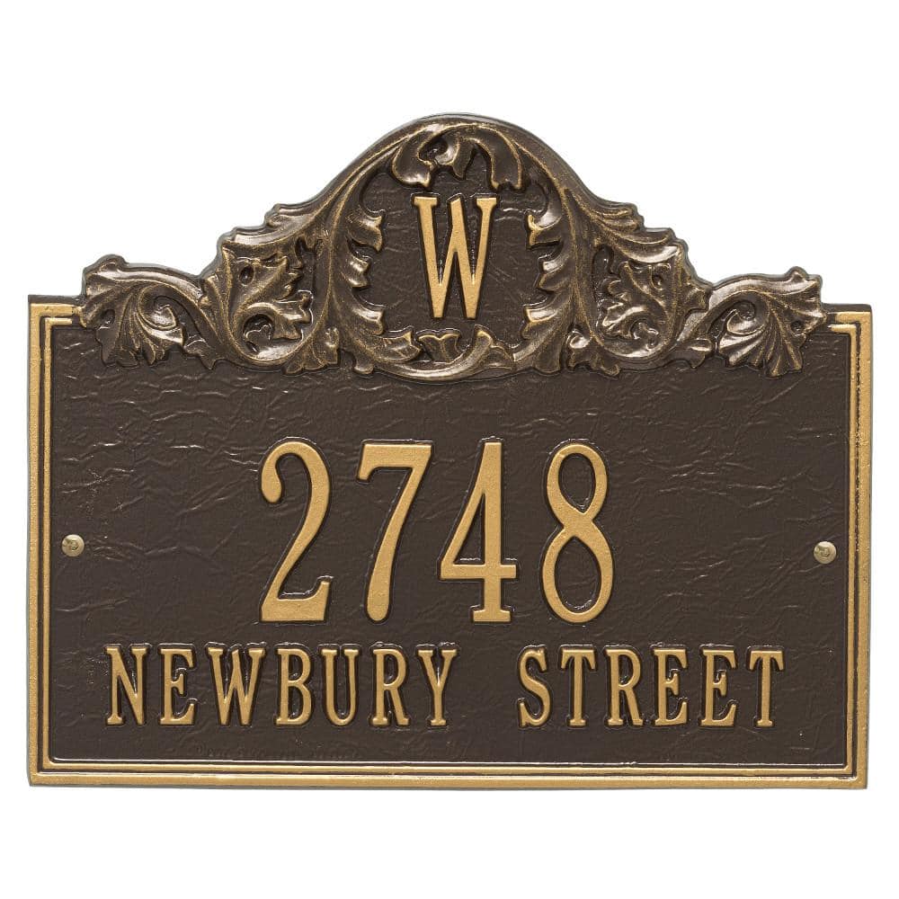 Acanthus Arched/Eyebrow Monogram Personalized Plaque - Hercitys