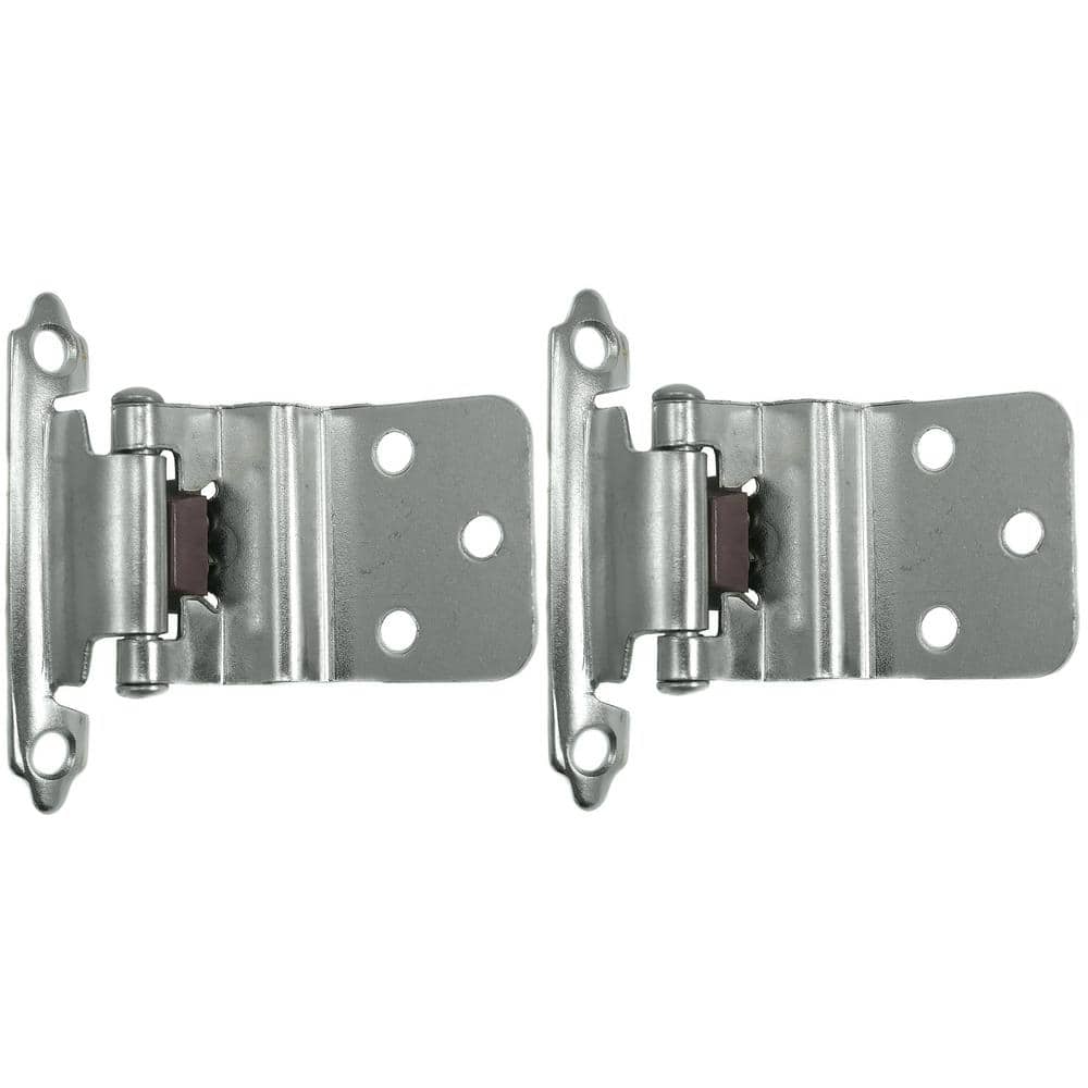 Face Frame Inset Polished Chrome 3/8 inch Inset Self-Closing Hinge (25 -Pack) - Hercitys