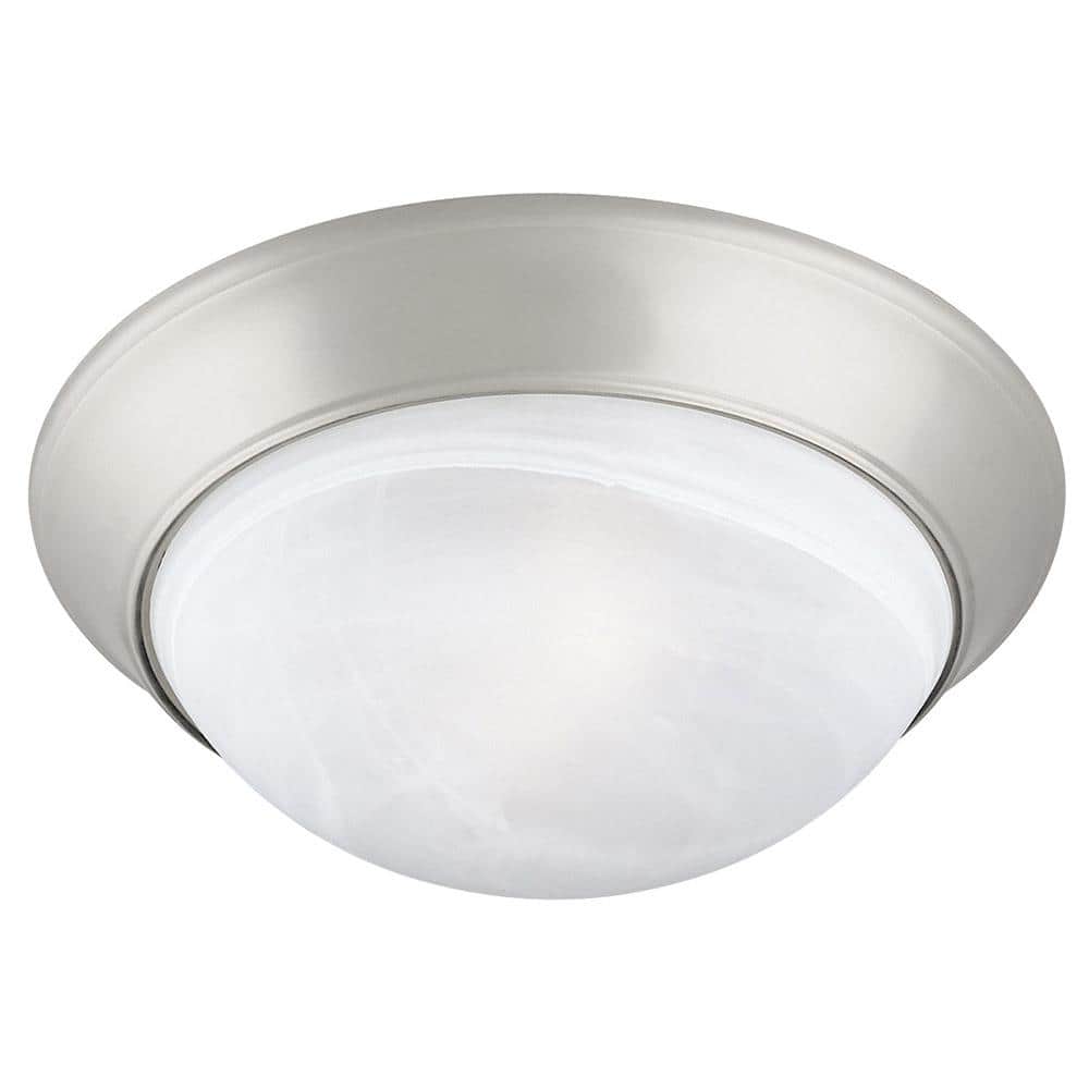 Twist Off 2-Light Satin Nickel Ceiling Light - Hercitys