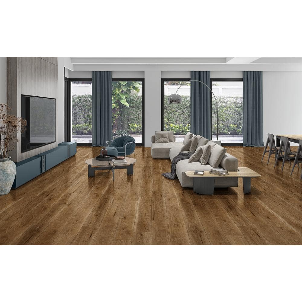 Carson Hickory 12 mm T x 8.03 in W Waterproof Laminate Wood Flooring (15.9 sqft/case) - Hercitys