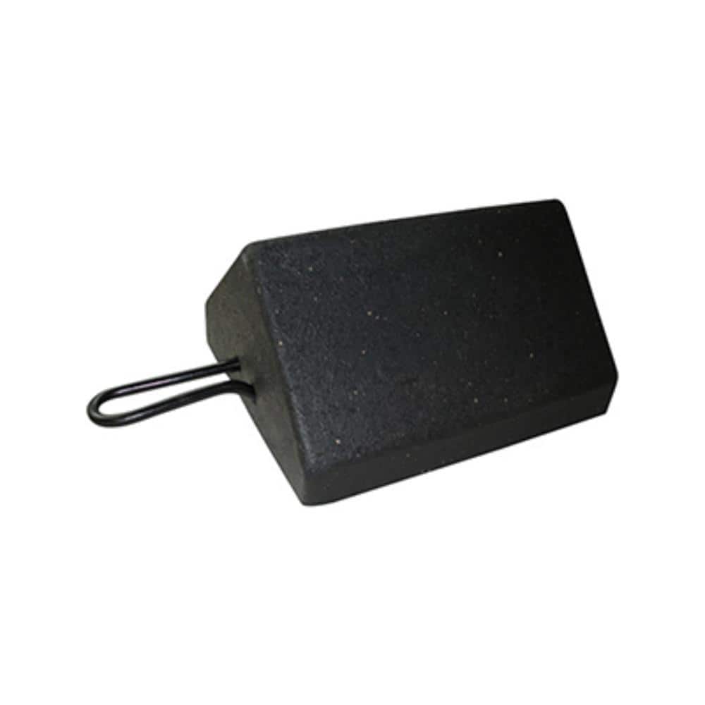 9.75 in.W x 7.75 in.D x 5 in.H Black Tire Wheel Chock with Metal Hairpin Handle - Hercitys