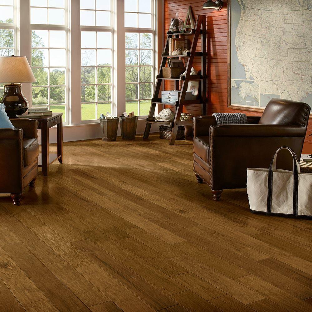 American Vintage Bear Creek Oak 3/4 in. T x 5 in. W Scraped Solid Hardwood Flooring (23.5 sq.ft./ctn) - Hercitys