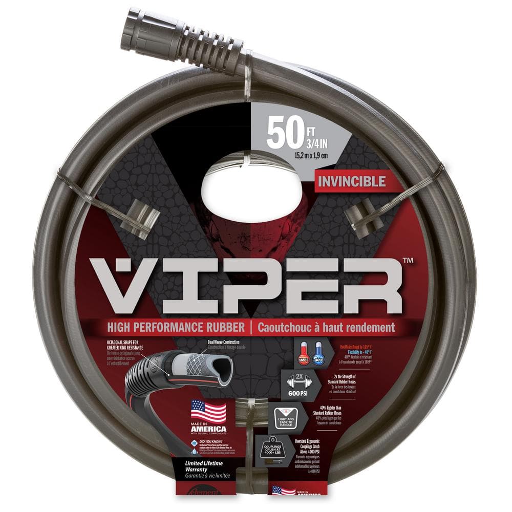 Viper 5/8 in. x 50 ft. Heavy-Duty Rubber Hose - Hercitys