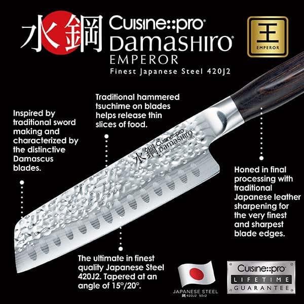 DAMASHIRO EMPEROR 6.5 in. Cleaver Knife - Hercitys