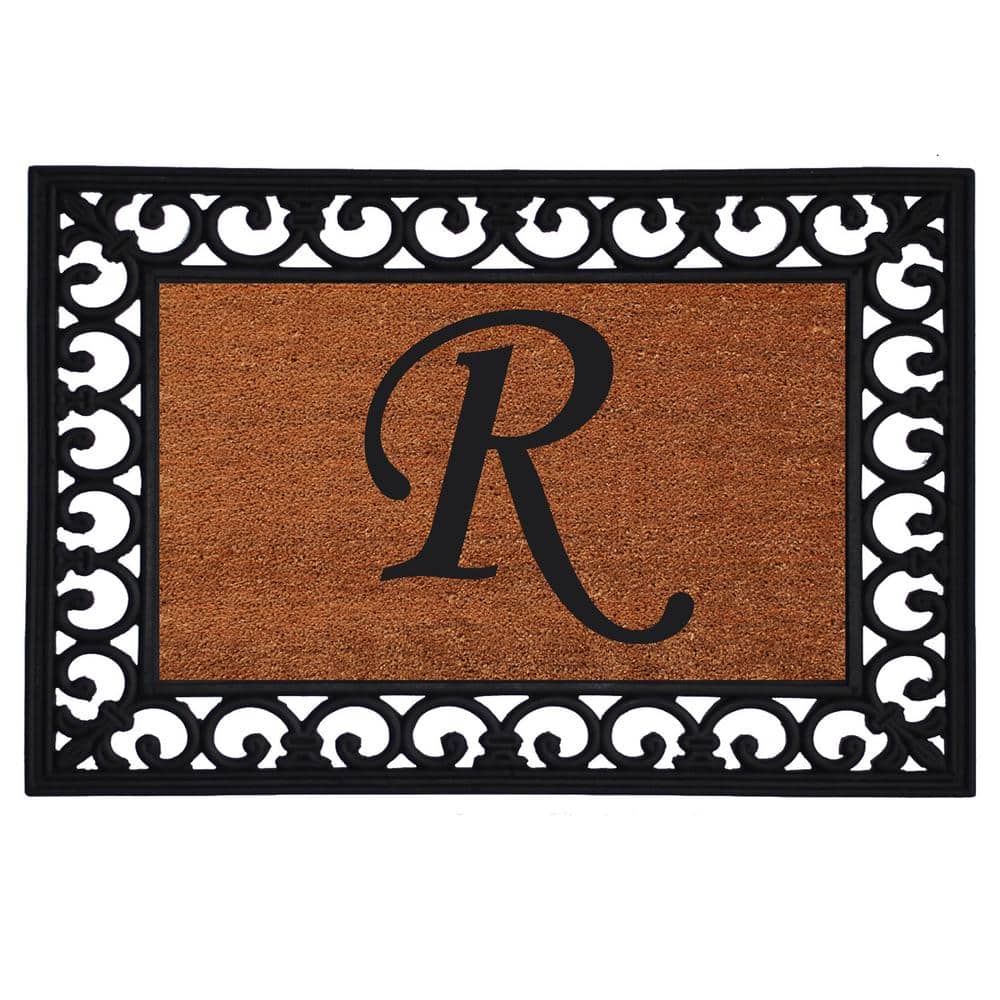 Monogram Insert Door Mat 19 in. x 25 in. (Letter R) - Hercitys