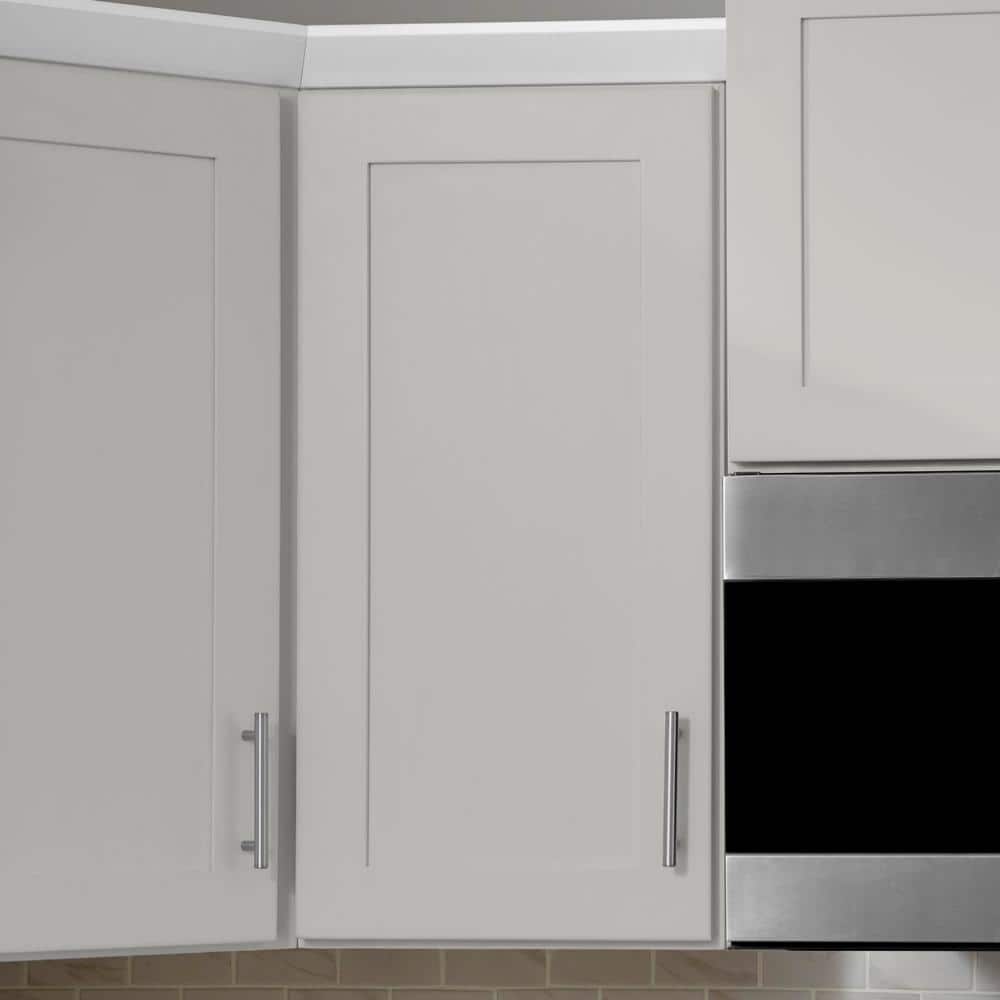 Avondale 18 in. W x 12 in. D x 42 in. H Ready to Assemble Plywood Shaker Wall Kitchen Cabinet in Dove Gray - Hercitys