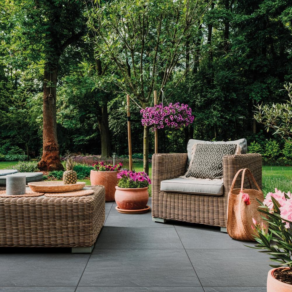 Bluestone Natural Cleft 24 in. x 24 in. x 0.75 in. Stone Look Porcelain Paver - Hercitys