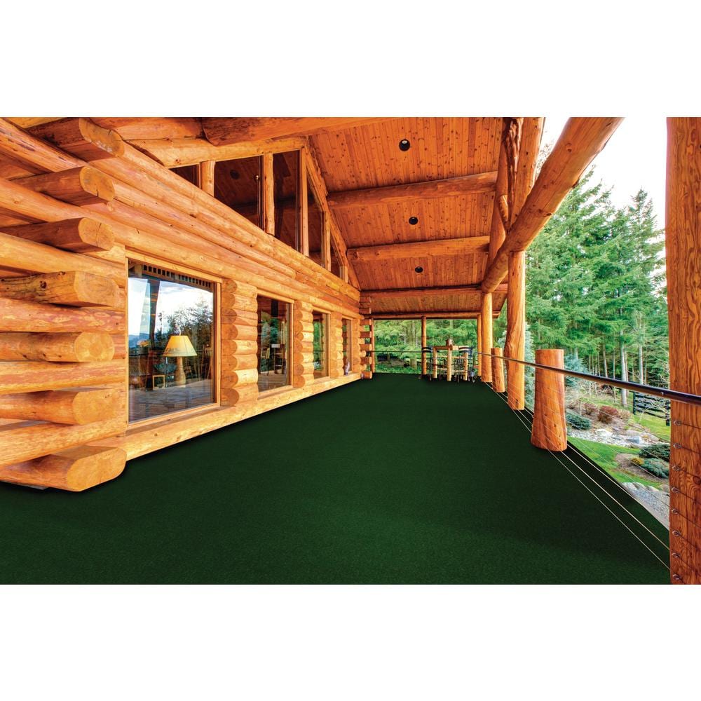 Grizzly Grass – Rain Forest – Green 24 x 24 in. Peel and Stick Artificial Grass Carpet Tile Square (60 sq. ft.) - Hercitys