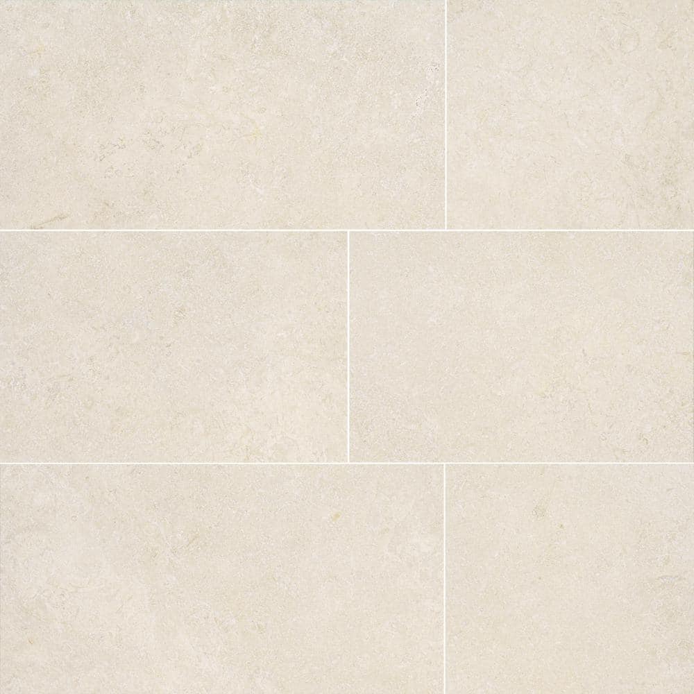 Skye Fossil Pearl 18 in. x 36 in. x 0.43 in. Matte Porcelain Limestone Look Paver Tile (13.5 sq. ft./Case) - Hercitys