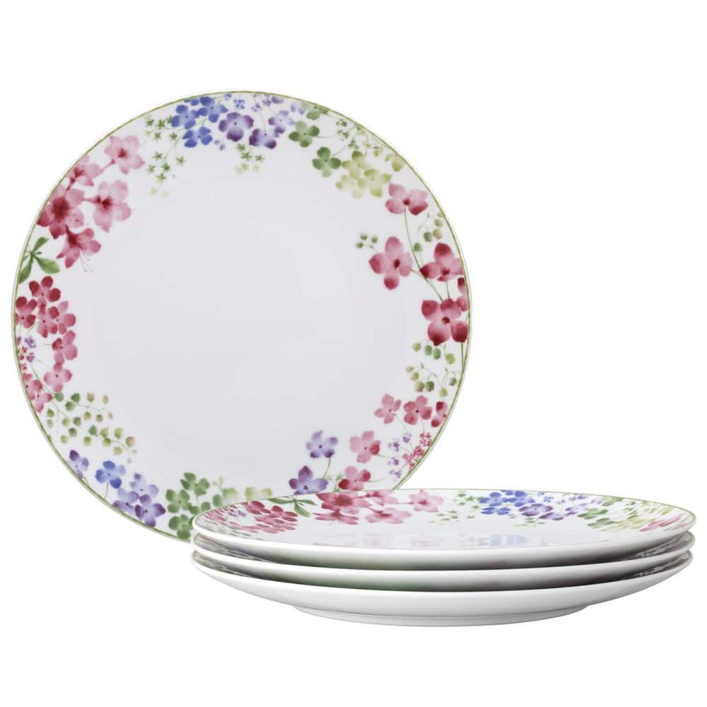 Bloomington Road Colorful 10.5 in. (Multi) Porcelain Dinner Plates, (Set of 4) - Hercitys