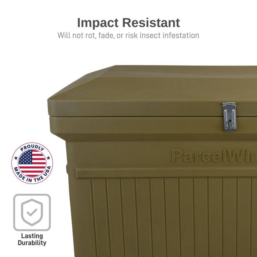 ParcelWirx Oak Horizontal Lockable Package Delivery Box - Hercitys