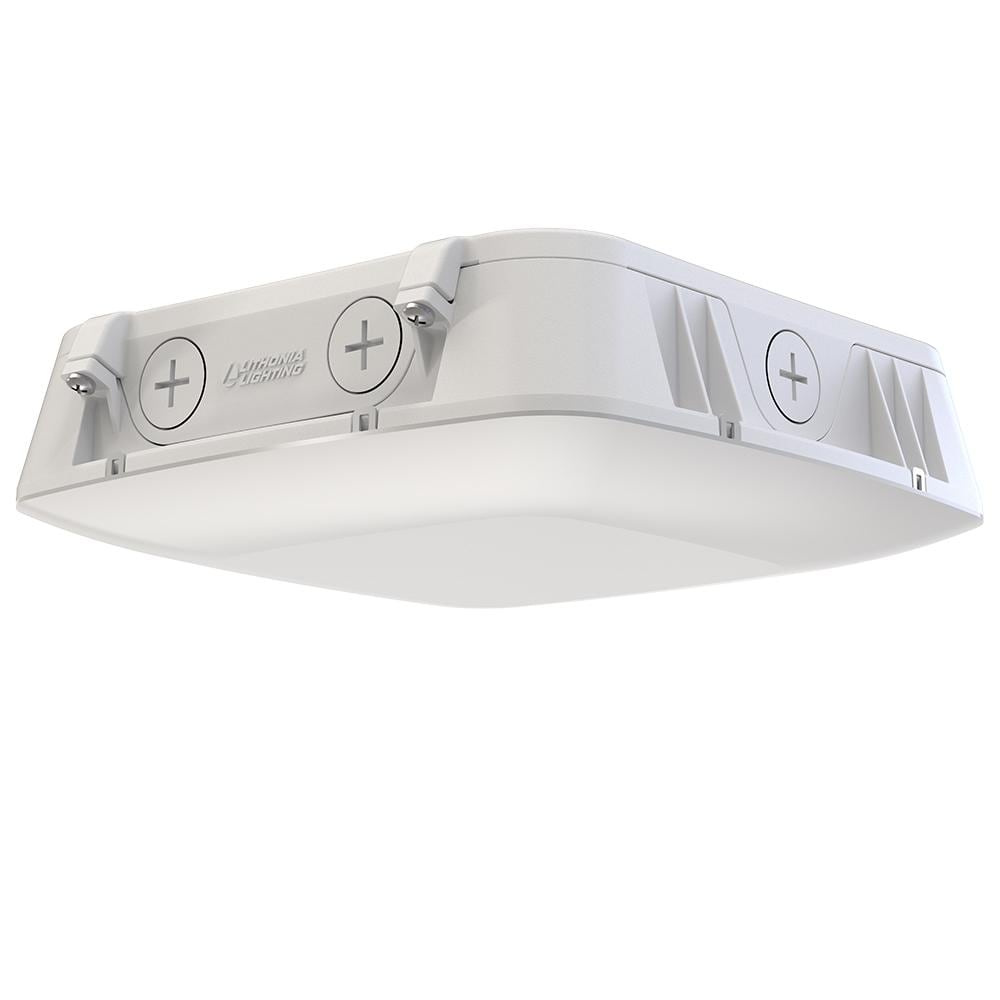 CNY White Outdoor Integrated LED Canopy Light w/Adjustable Lumens (Up to 10,000 lumens), CCT, Motion Sensor, Photocell - Hercitys