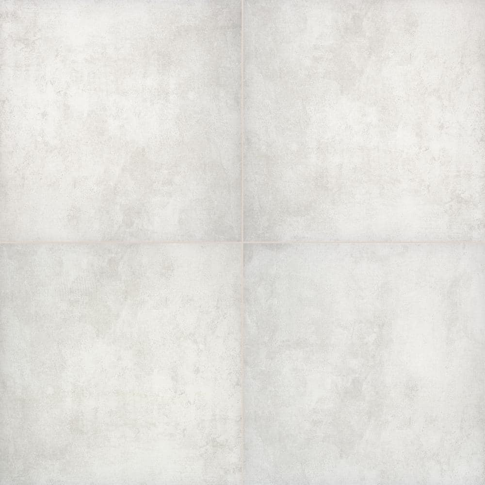 Beton Blanco 2 cm. x 24 in. x 24 in. Matte Porcelain Stone Look Paver Tile (2 Pieces/8 sq. ft./Case) - Hercitys