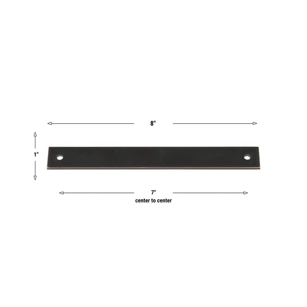 8 in. Squared Cabinet Backplate 7 in. Center to Center, 8342-178-ORB - Hercitys