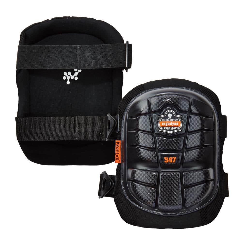 Black Long Cap Lightweight Gel Knee Pads - Hercitys