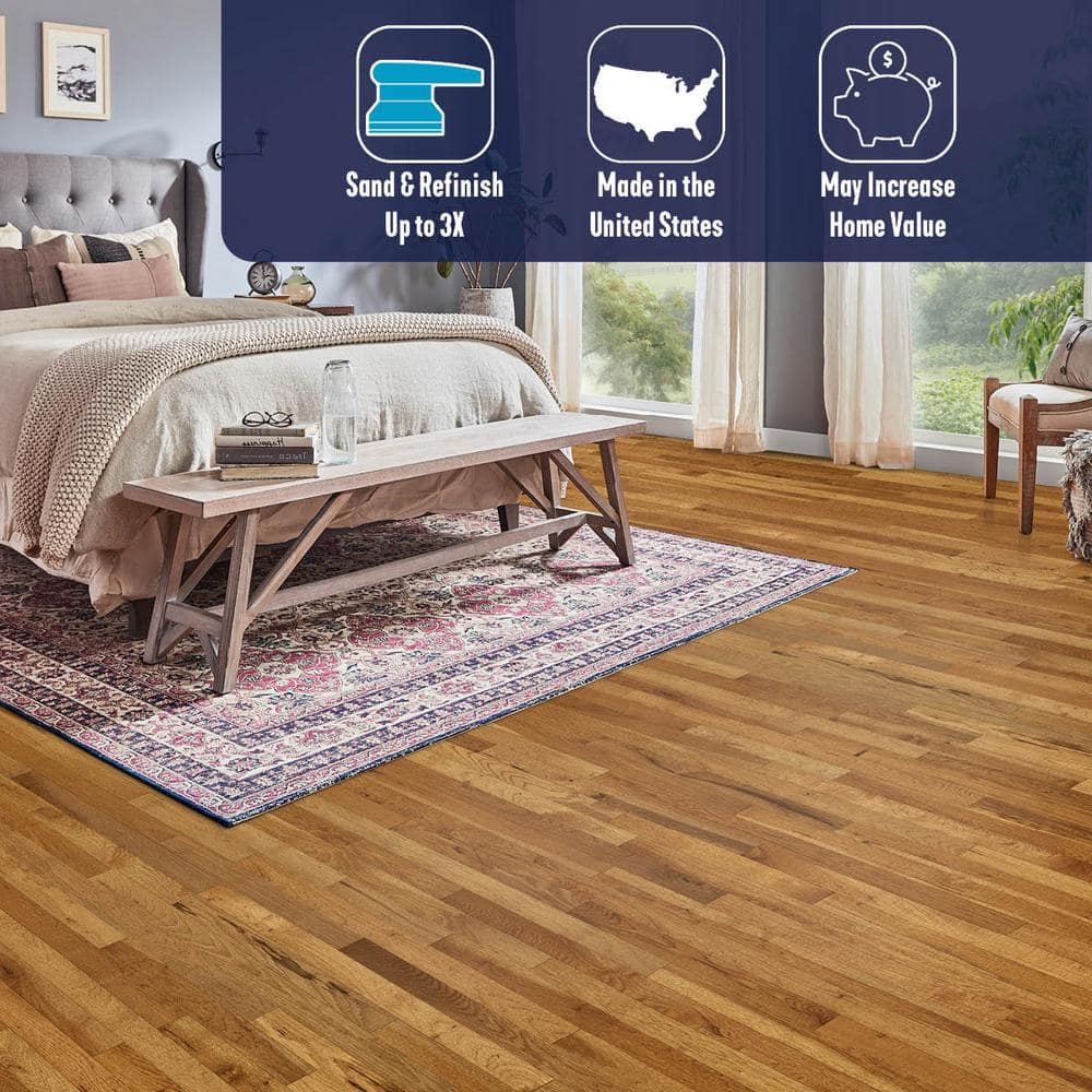 Plano Marshy Wilds Hickory 3/4 in. T x 2-1/4 in. W Smooth Solid Hardwood Flooring (20 sq.ft./ctn) - Hercitys